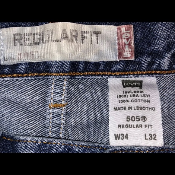 VTG Levis 505 Blue Jeans Size 34x32 Inseam 31 in - Picture 4 of 9
